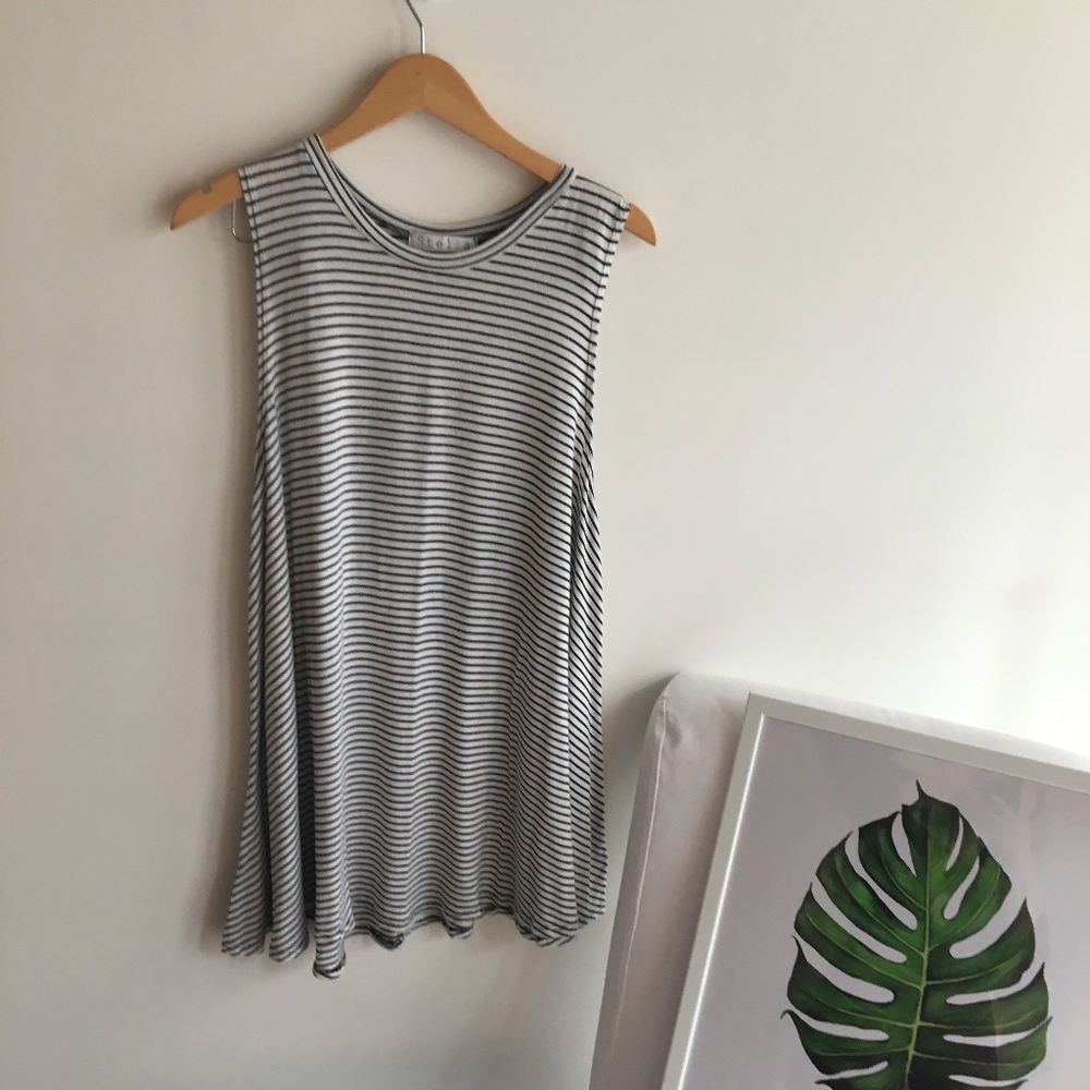 Striped Summer Tank Top Dress